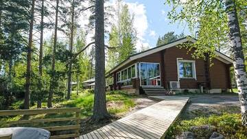 Фото номера Коттедж с 2 спальнями и видом на озеро Курортные отели Holiday Resort Harjun Portti г. Пункахарью 5