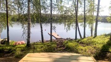 Фото номера Дом с 2 спальнями и видом на озеро Курортные отели Holiday Resort Harjun Portti г. Пункахарью 2